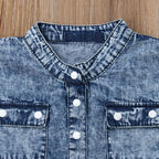 Pudcoco US Stock Fashion Toddler Baby Kids Girl Denim Overall Romper