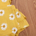 lioraitiin 0-24M 2Pcs Newborn Baby Girl Daisy Printed Romper Off