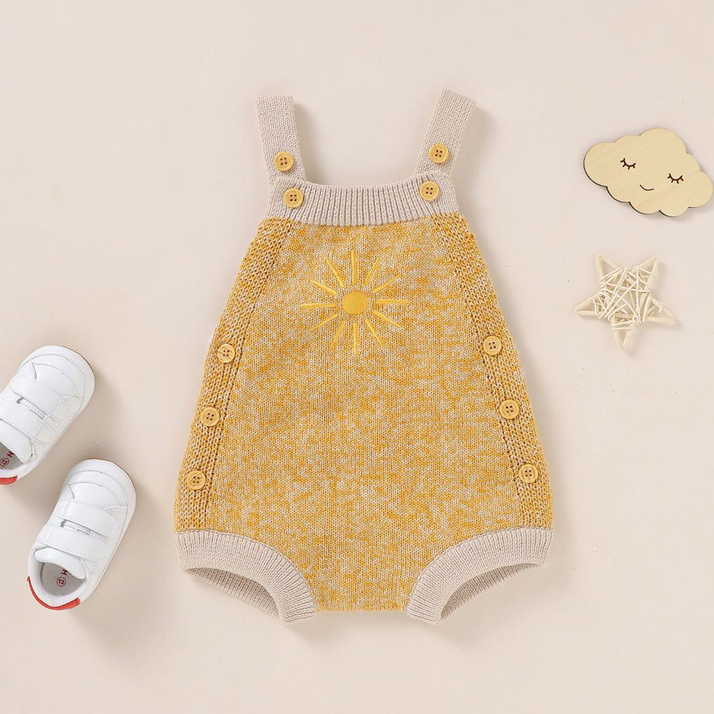 Lioraitiin 0-18M Newborn Baby Boy Girl Bodysuit Sleeveless Knitting
