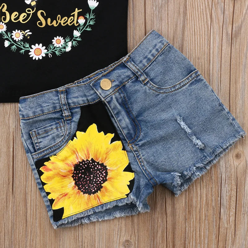 Fast Shipping New Fashion Kids Baby Girl T-shirt O-Neck Sleeveless