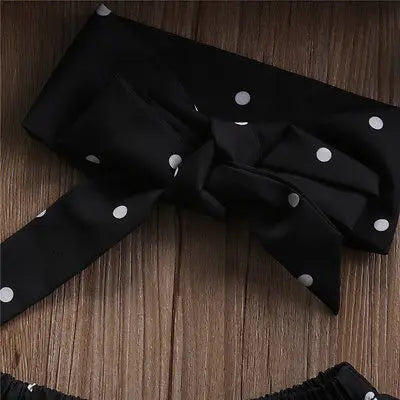 New Fashion Toddler Baby Girls Black Blouse Top Hole Denim Pants