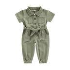 Lioraitiin 1-5Years Toddler Baby Girl’s Long Sleeve Jumpsuit Fashion