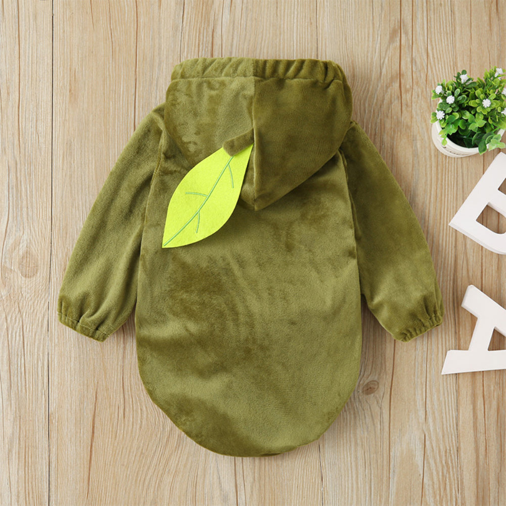 Lioraitiin 0-24M Infant Kids Baby Boy Girl Warm Zippered Avocado
