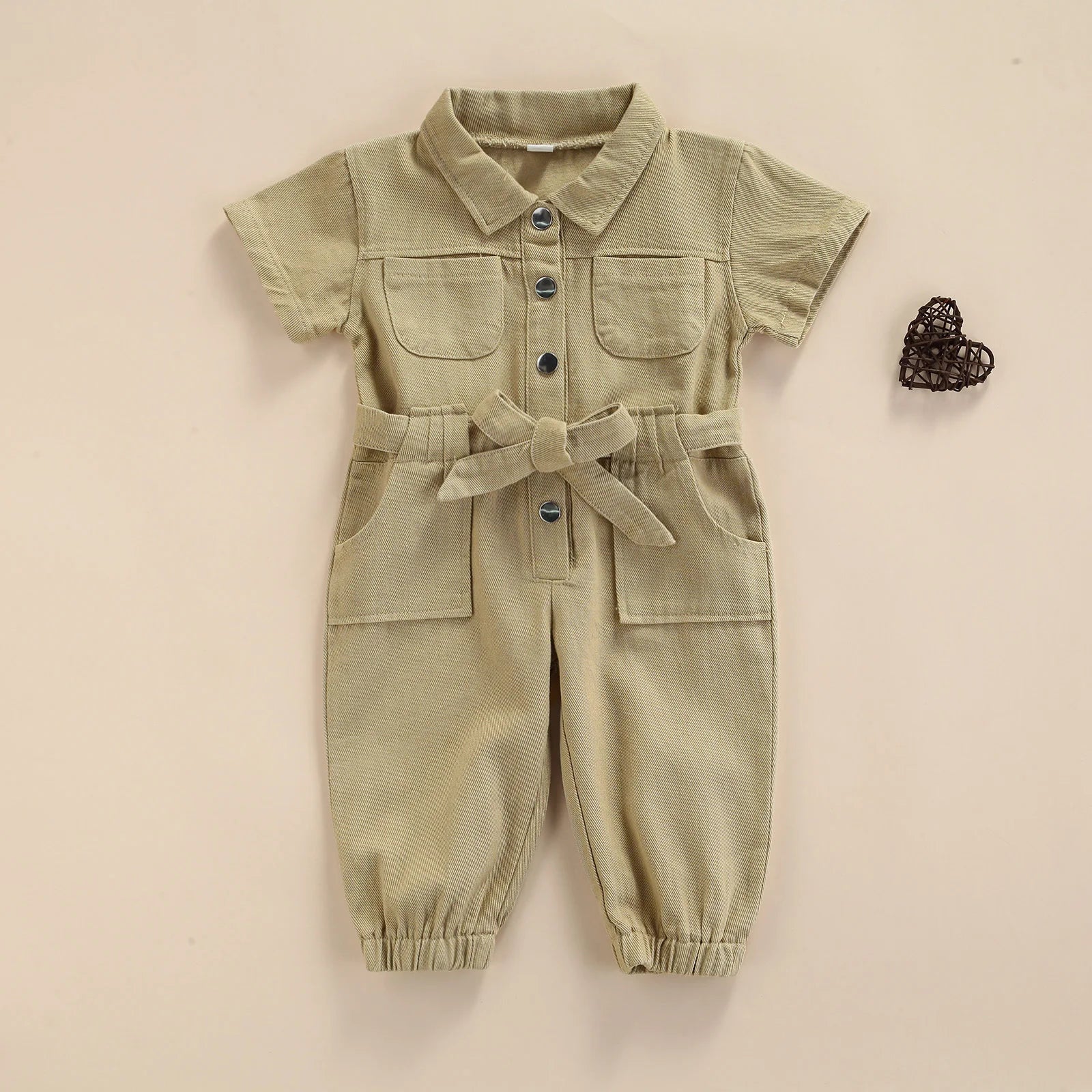 Lioraitiin 1-5Years Toddler Baby Girl’s Long Sleeve Jumpsuit Fashion
