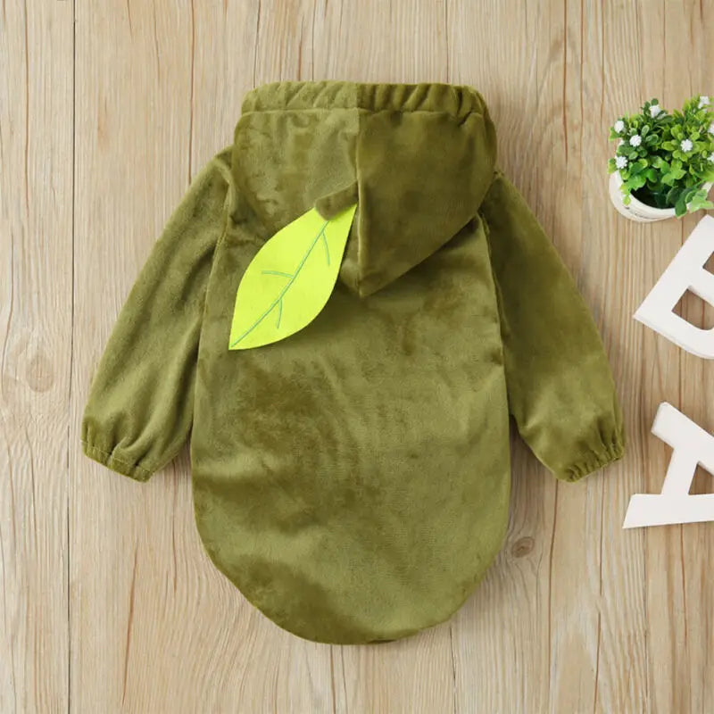 Lioraitiin 0-24M Infant Kids Baby Boy Girl Warm Zippered Avocado