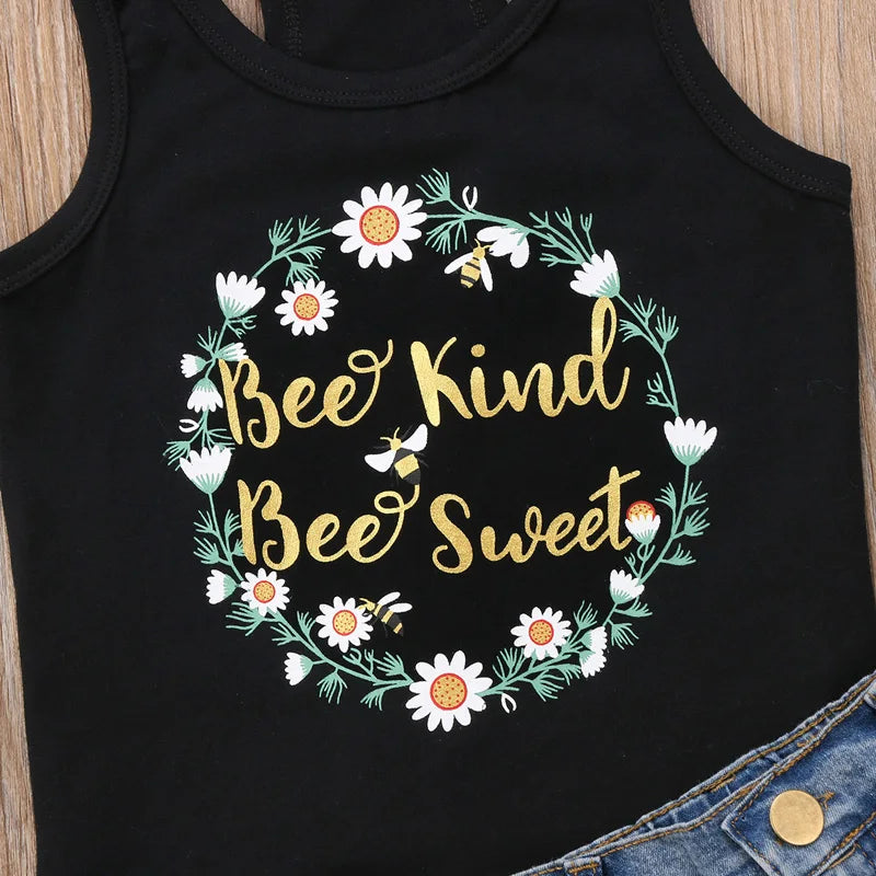 Fast Shipping New Fashion Kids Baby Girl T-shirt O-Neck Sleeveless