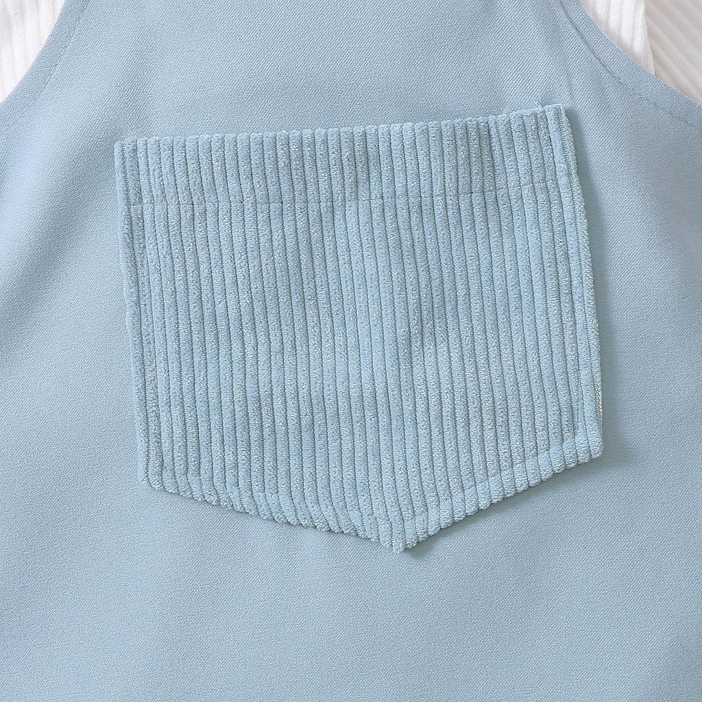 Lioraitiin 0-18M Infant Baby Girl 2Pcs Long Sleeve Solid Romper Top