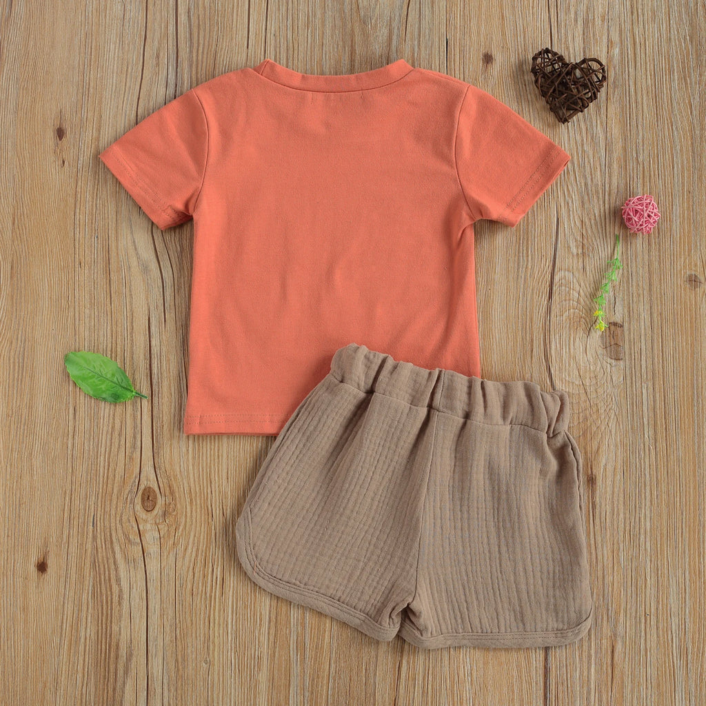 lioraitiin 0-4Years Toddler Baby Boy Girl Pattern Printing Two-pieces