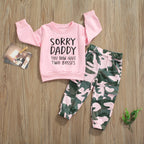 Lioraitiin 1-6Year Toddler Baby Girl 2 Pcs Outfits Letter Print Long