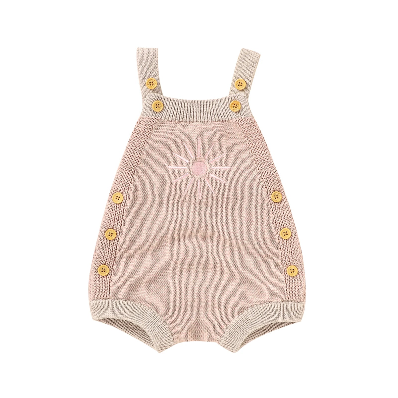 Lioraitiin 0-18M Newborn Baby Boy Girl Bodysuit Sleeveless Knitting