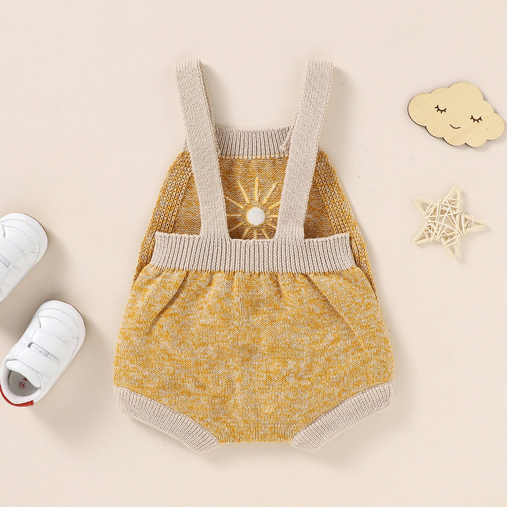 Lioraitiin 0-18M Newborn Baby Boy Girl Bodysuit Sleeveless Knitting