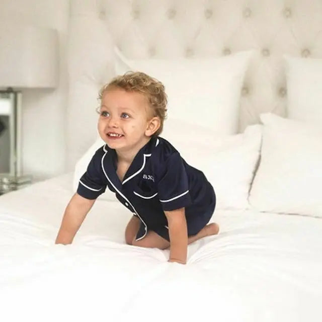 Pudcoco US Stock 1-6T Kids Baby Boys Girls Silk Pajamas Sleepwear