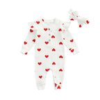Lioraitiin 0-18M Newborn Infant Baby Girl Cute Romper Long Sleeve Off