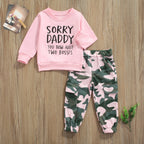 Lioraitiin 1-6Year Toddler Baby Girl 2 Pcs Outfits Letter Print Long