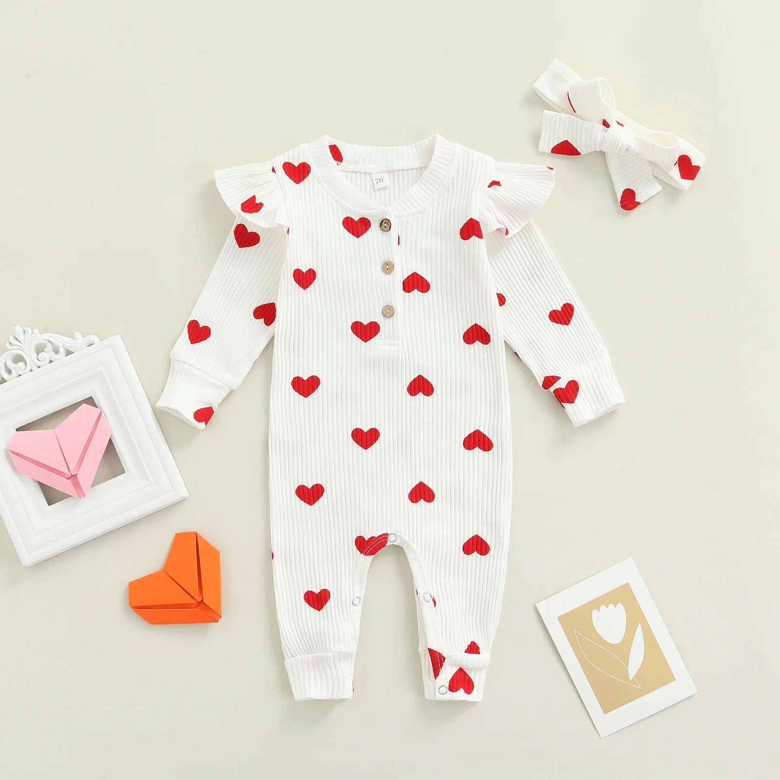 Lioraitiin 0-18M Newborn Infant Baby Girl Cute Romper Long Sleeve Off