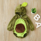 Lioraitiin 0-24M Infant Kids Baby Boy Girl Warm Zippered Avocado