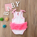 Pudcoco US Stock Newborn Baby Girl Romper Flamingo Flower Bow Romper
