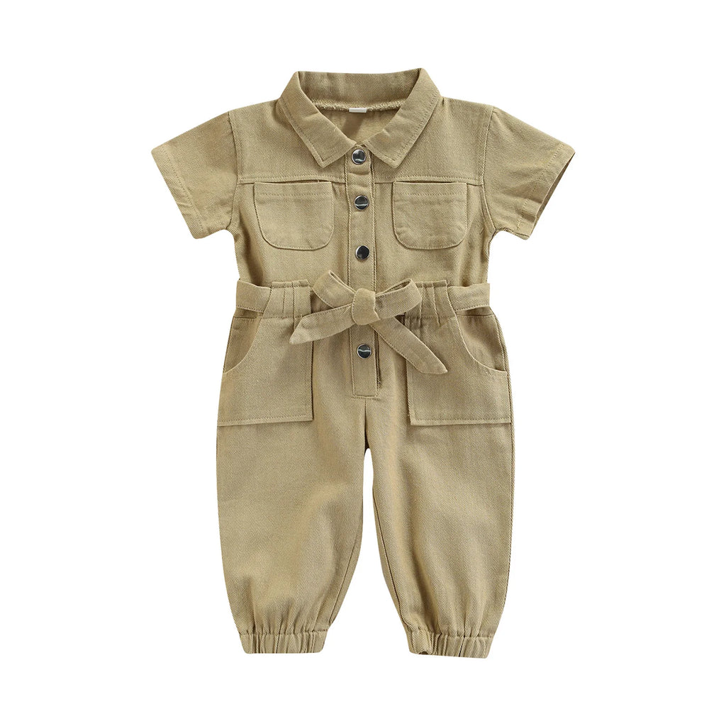 Lioraitiin 1-5Years Toddler Baby Girl’s Long Sleeve Jumpsuit Fashion