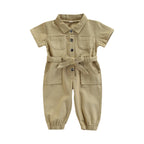 Lioraitiin 1-5Years Toddler Baby Girl’s Long Sleeve Jumpsuit Fashion