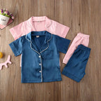 Pudcoco US Stock 1-6T Kids Baby Boys Girls Silk Pajamas Sleepwear