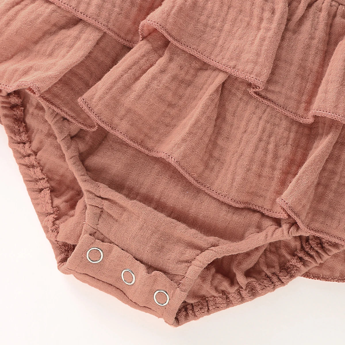 Lioraitiin Hot Baby Newborn Baby Girl Ruffle Hem Cotton Solid Color