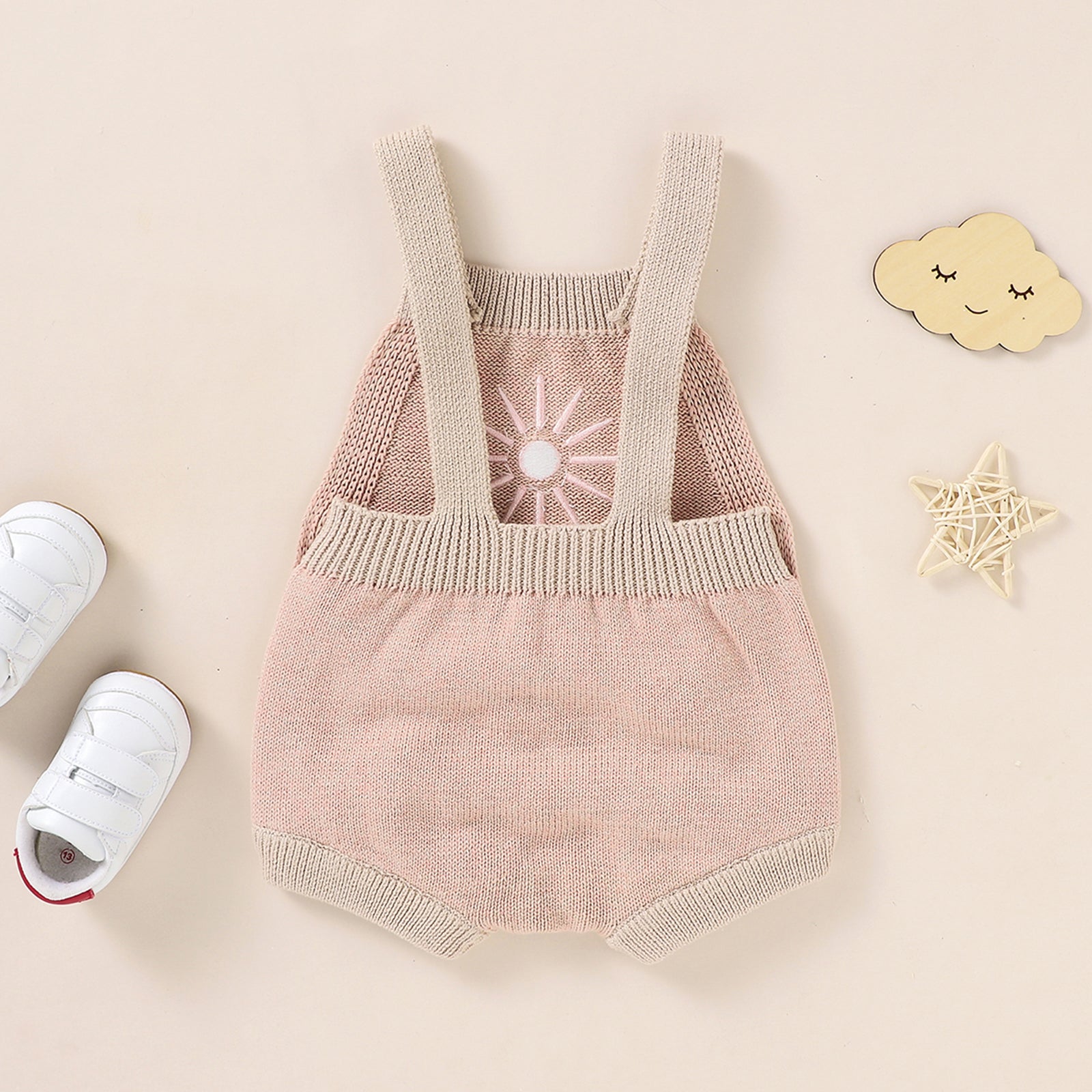 Lioraitiin 0-18M Newborn Baby Boy Girl Bodysuit Sleeveless Knitting