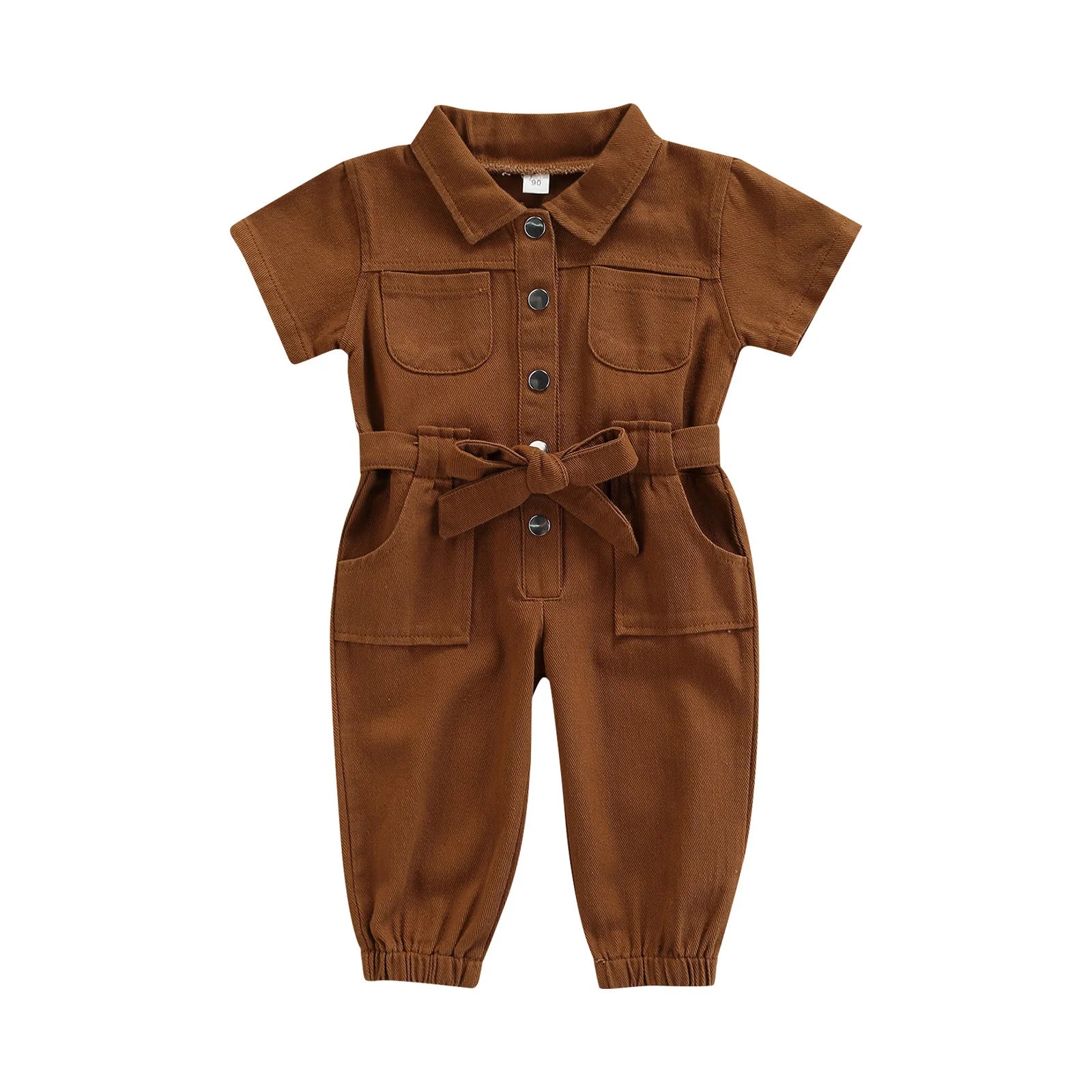 Lioraitiin 1-5Years Toddler Baby Girl’s Long Sleeve Jumpsuit Fashion