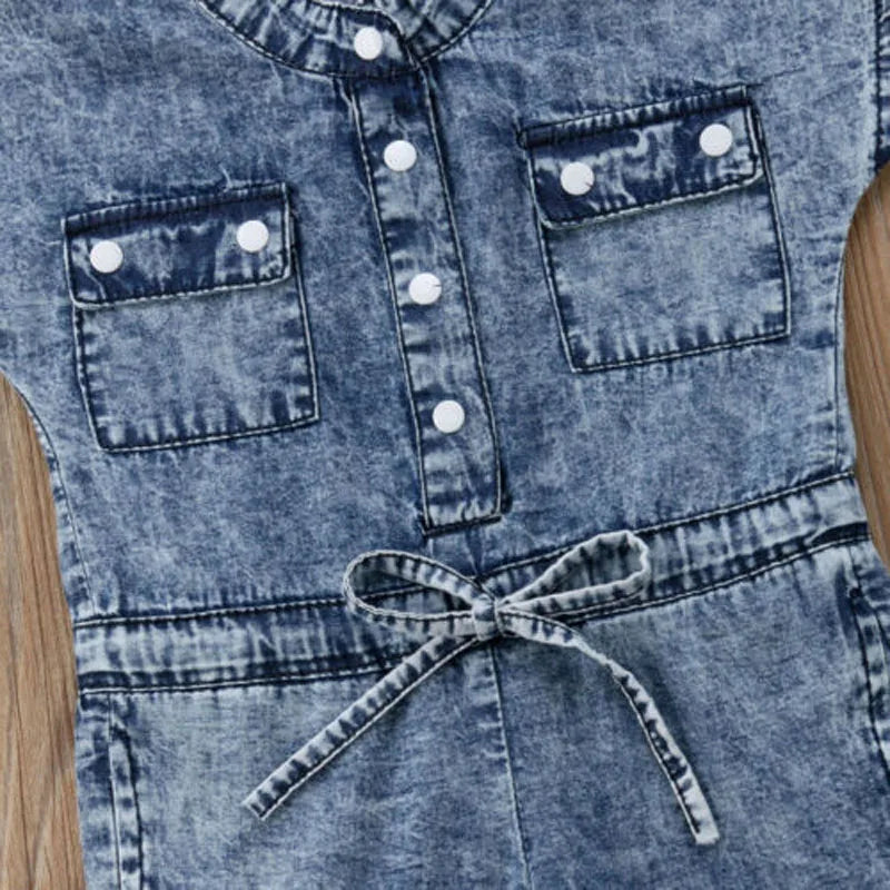 Pudcoco US Stock Fashion Toddler Baby Kids Girl Denim Overall Romper