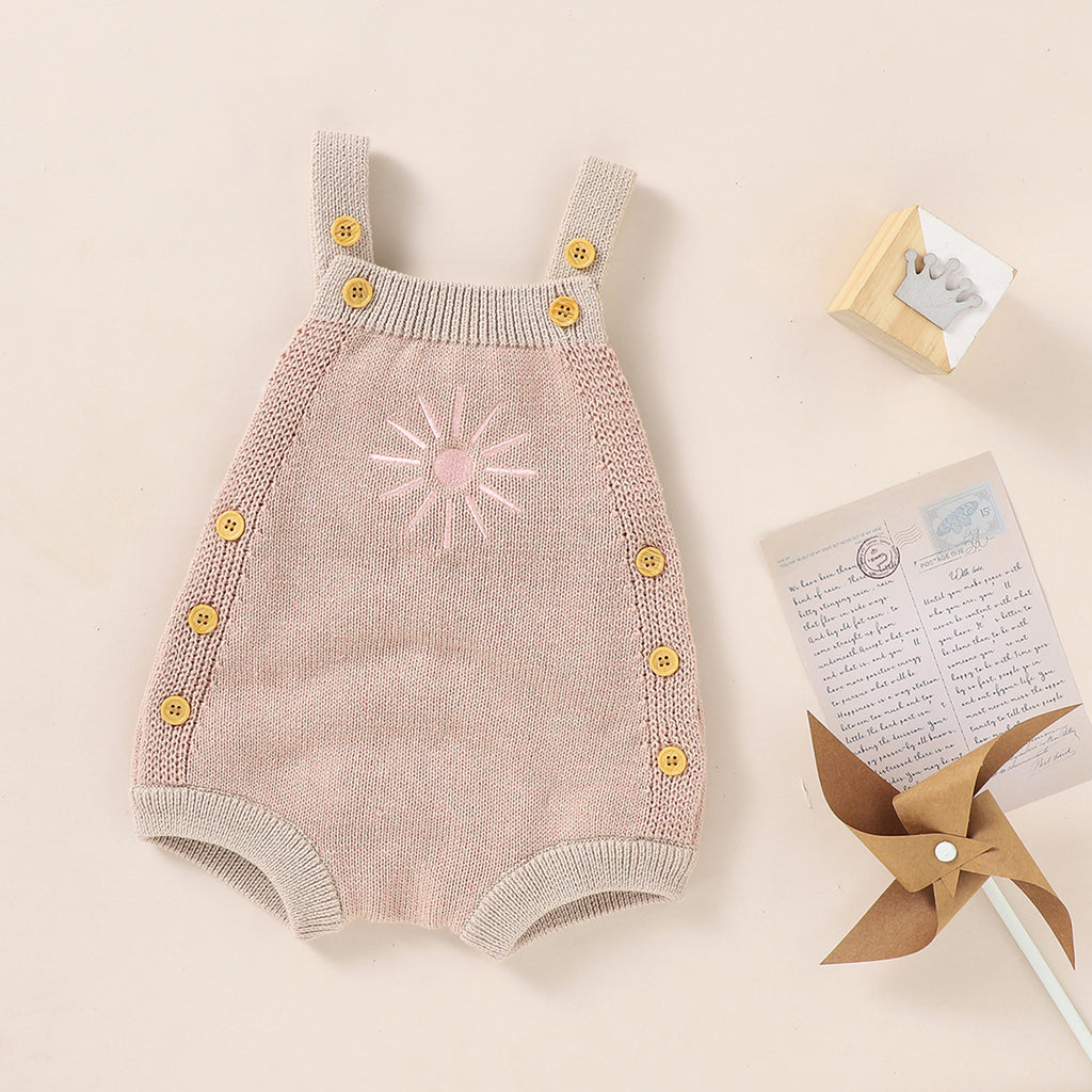 Lioraitiin 0-18M Newborn Baby Boy Girl Bodysuit Sleeveless Knitting