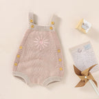 Lioraitiin 0-18M Newborn Baby Boy Girl Bodysuit Sleeveless Knitting