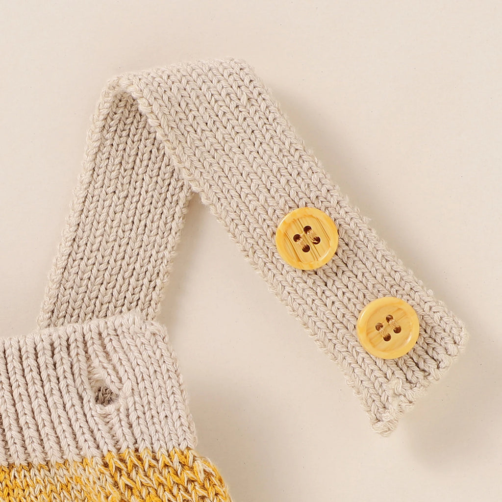Lioraitiin 0-18M Newborn Baby Boy Girl Bodysuit Sleeveless Knitting
