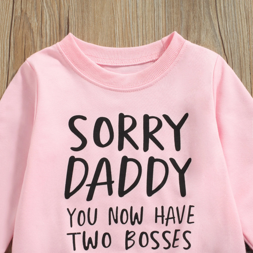 Lioraitiin 1-6Year Toddler Baby Girl 2 Pcs Outfits Letter Print Long