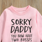 Lioraitiin 1-6Year Toddler Baby Girl 2 Pcs Outfits Letter Print Long