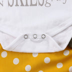 Pudcoco US Stock Newborn Infant Baby Girls Letter Romper Top+Bow Dot