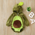 Lioraitiin 0-24M Infant Kids Baby Boy Girl Warm Zippered Avocado