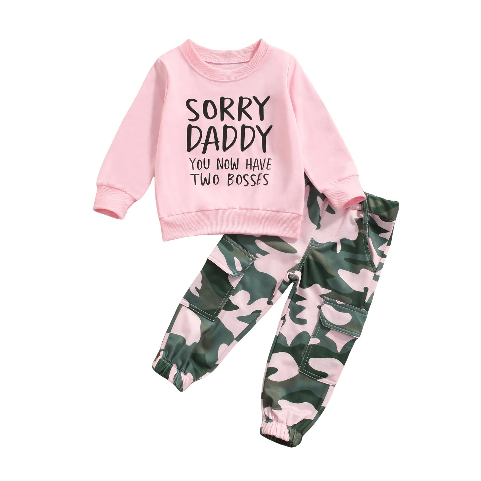 Lioraitiin 1-6Year Toddler Baby Girl 2 Pcs Outfits Letter Print Long