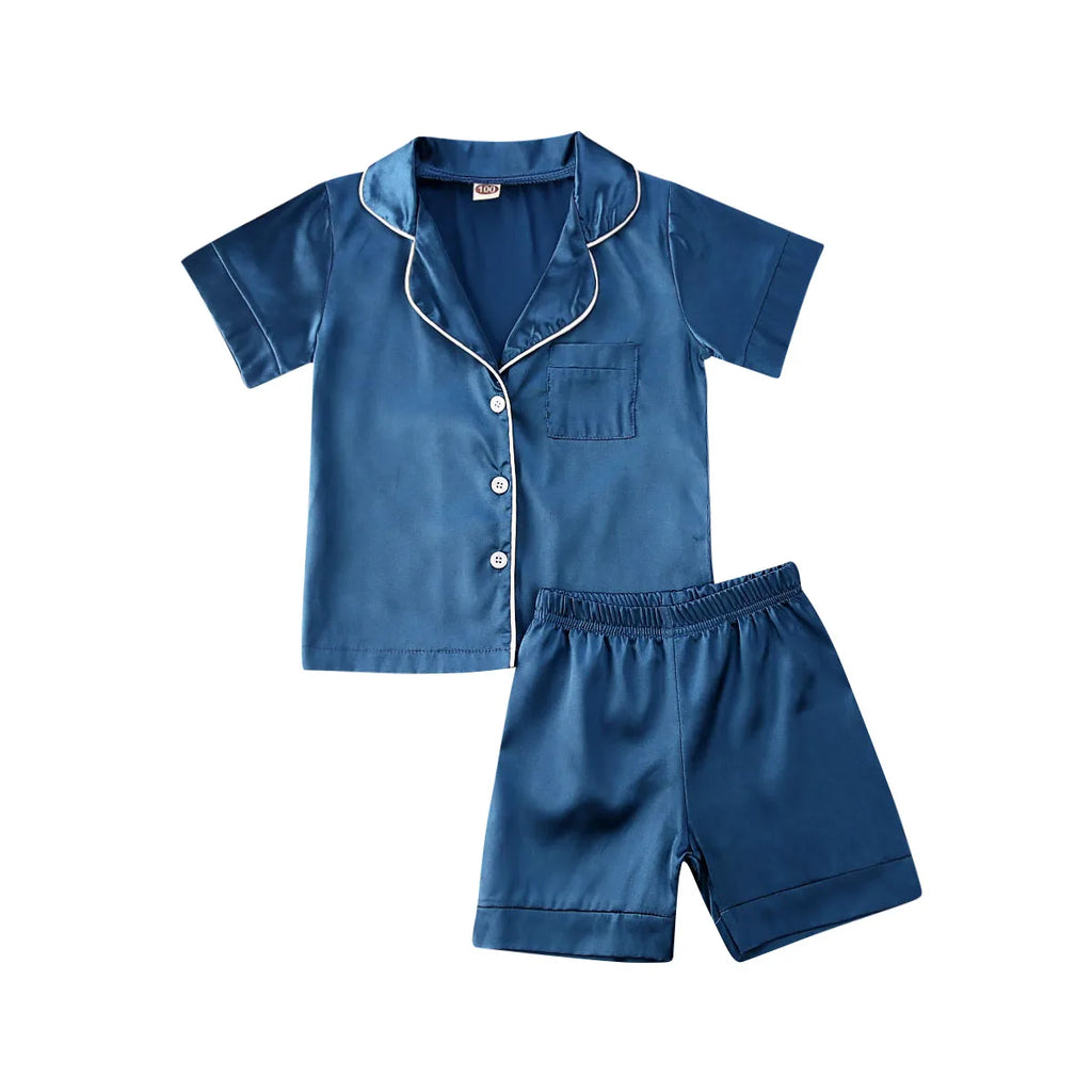 Pudcoco US Stock 1-6T Kids Baby Boys Girls Silk Pajamas Sleepwear