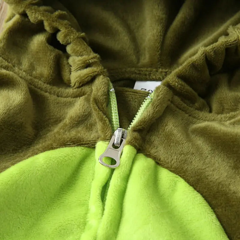 Lioraitiin 0-24M Infant Kids Baby Boy Girl Warm Zippered Avocado
