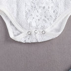 lioraitiin New 0-24M Baby Girls Long Sleeve Lace Romper Suit Triangle