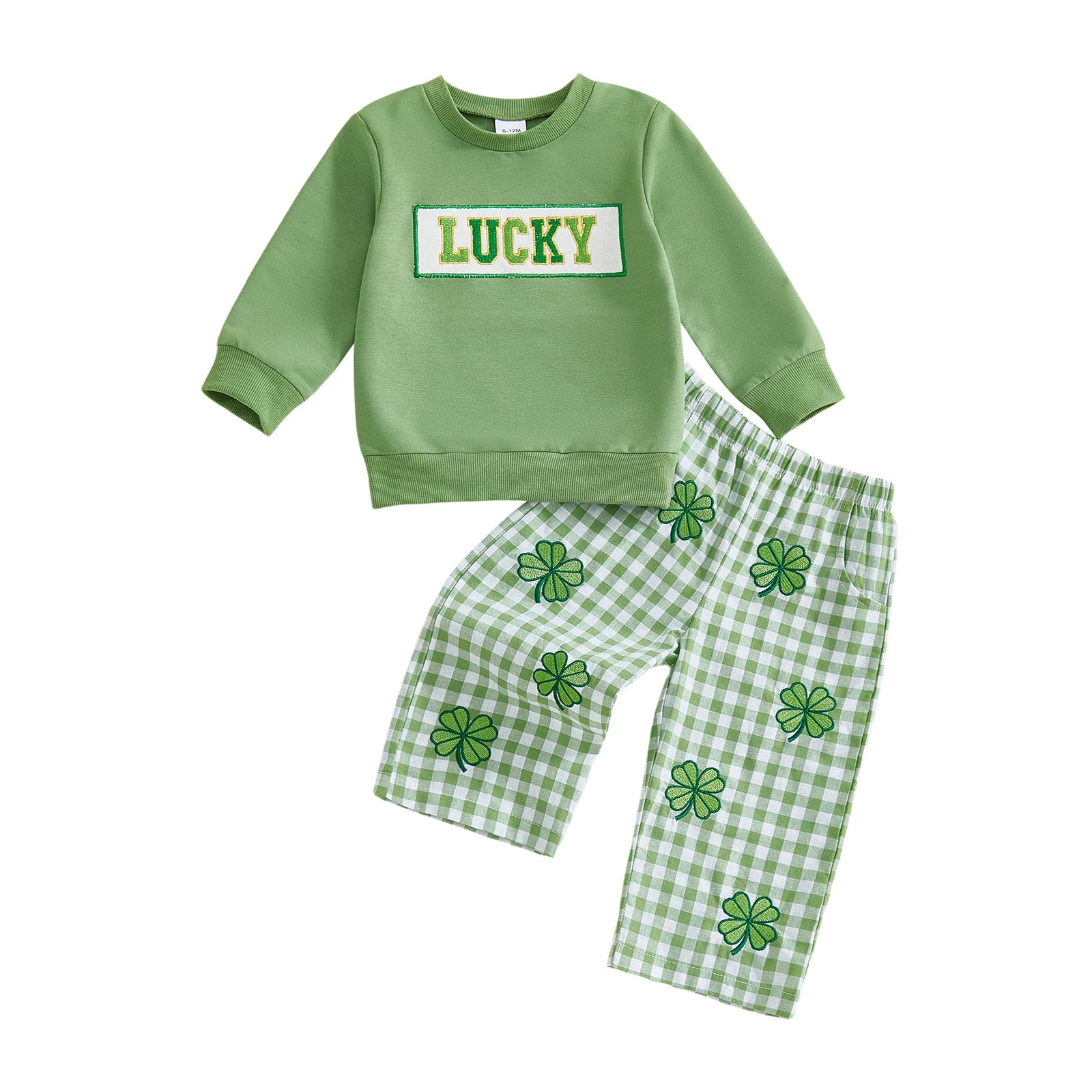 Lioraitiin Toddler Baby Boy Irish Outfit Long Sleeve Crew Neck