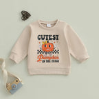 Lioraitiin Toddler Girls Halloween Sweatshirt Ghost Pumpkin Print