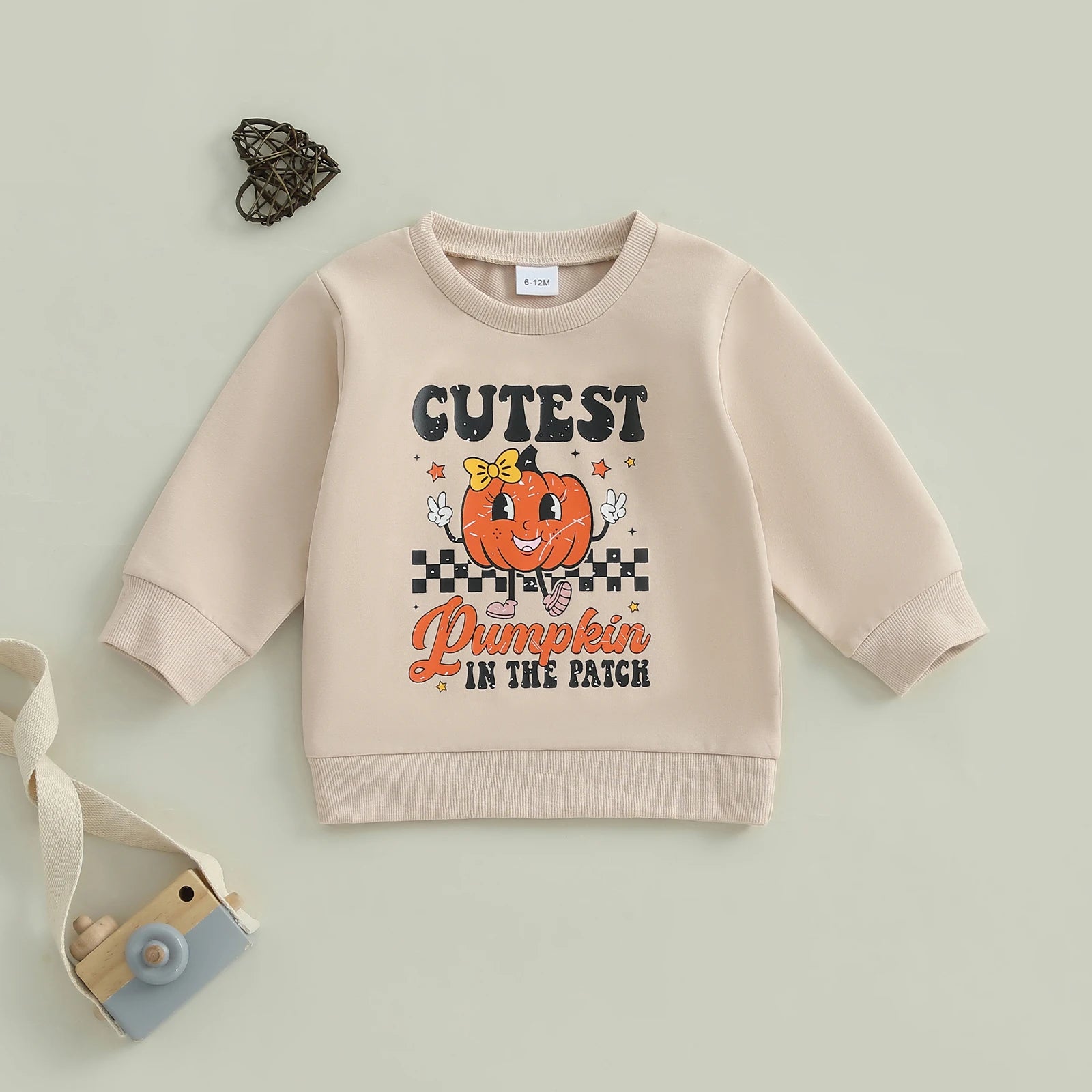 Lioraitiin Toddler Girls Halloween Sweatshirt Ghost Pumpkin Print