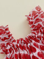 Lioraitiin Toddler Baby Girl Sleeveless Dress with Ruffled Straps Red