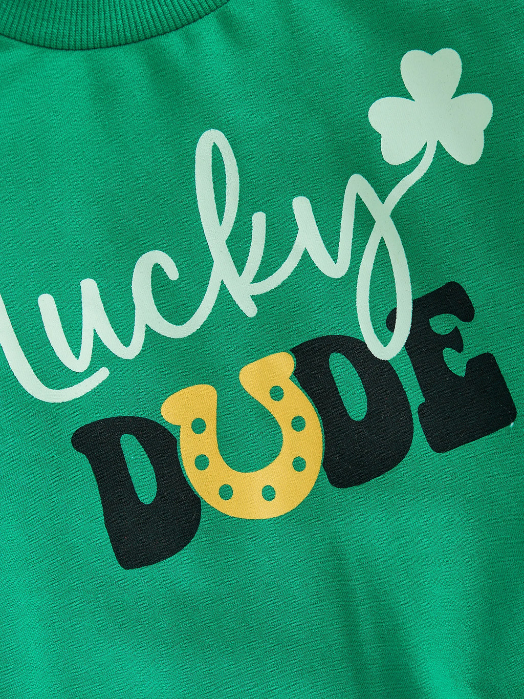 Lioraitiin Toddler Baby Girls Outfits Shamrock Letter Print Crew Neck