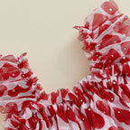 Lioraitiin Toddler Baby Girl Sleeveless Dress with Ruffled Straps Red