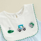 Lioraitiin Baby Boy Romper Sleeveless Crew Neck Striped Bodysuit for