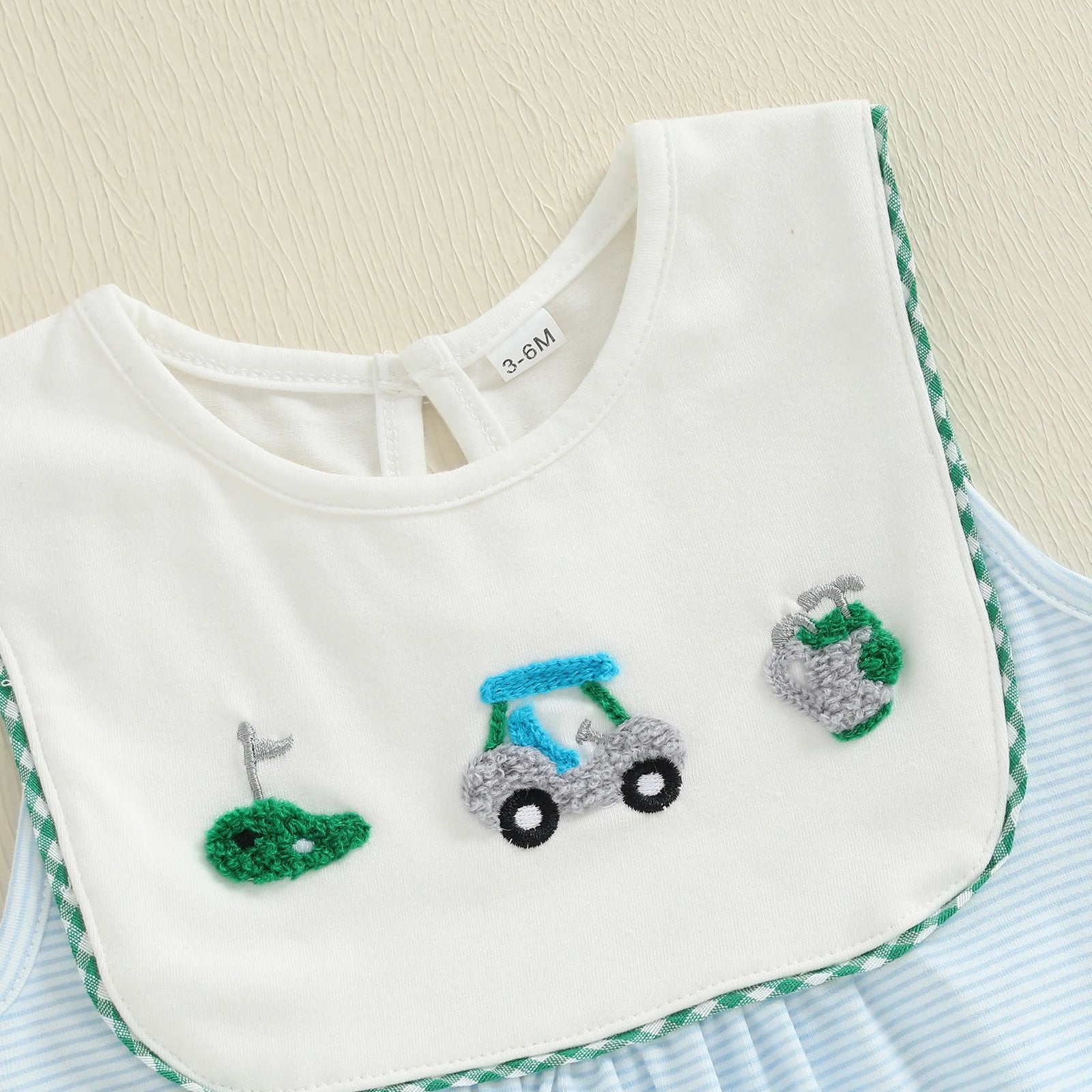 Lioraitiin Baby Boy Romper Sleeveless Crew Neck Striped Bodysuit for