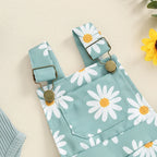 Lioraitiin Baby Girls Shorts Set, Short Sleeve Romper with Flower
