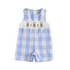 Lioraitiin Newborn Baby Girls Easter Romper Bunny Carrot Embroidery
