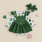 Lioraitiin Newborn Baby Girl St. Patrick's Day Outfit Long Sleeve